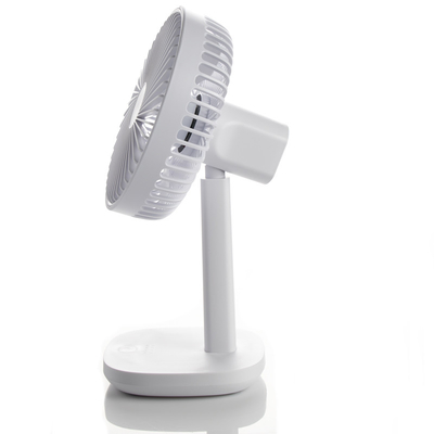 Small Rechargeable Table Fans PP 4000mAh Battery Operated Desk Fans